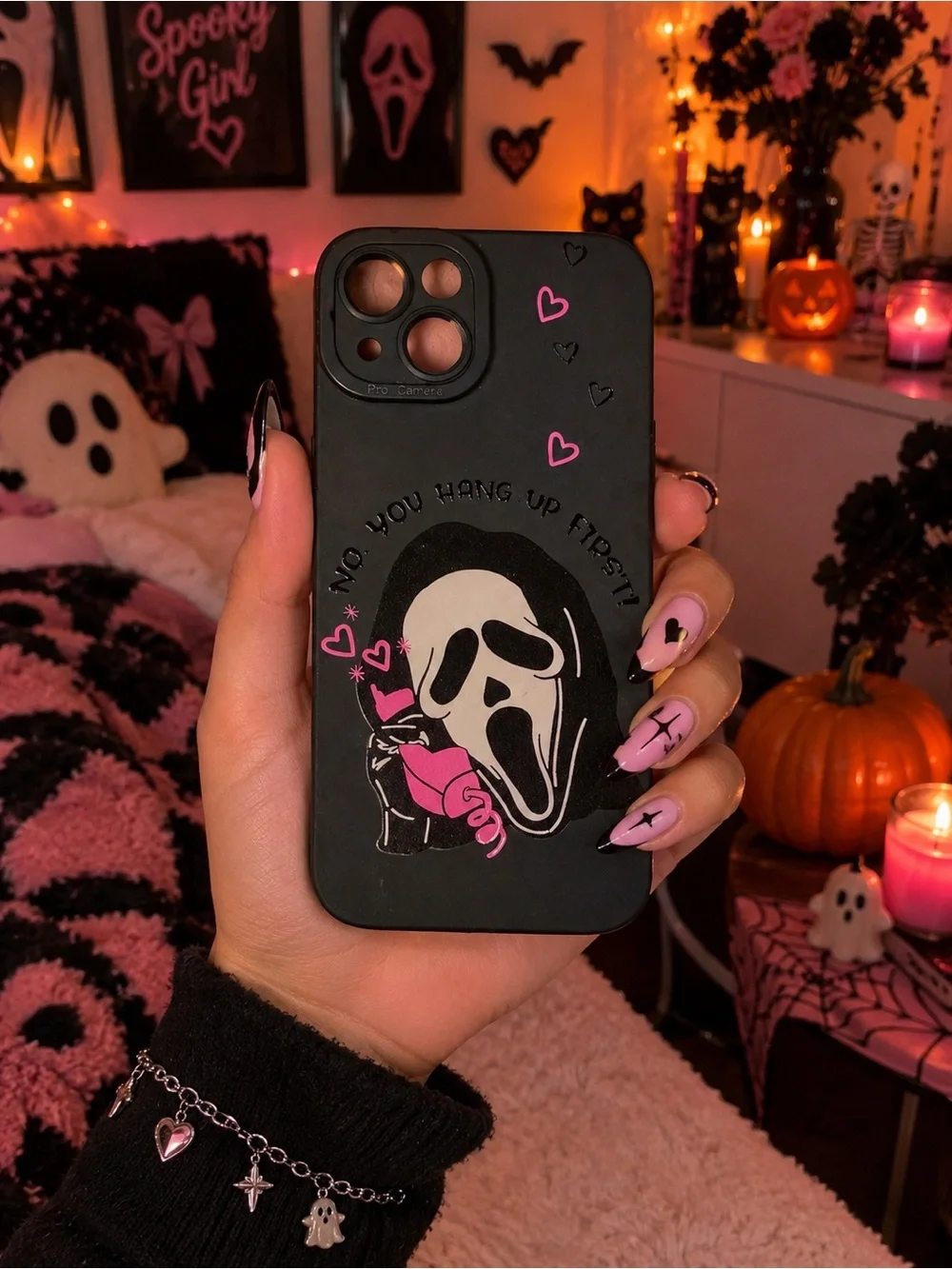 SHEIN Scream Black Slim Silicone Phone Case